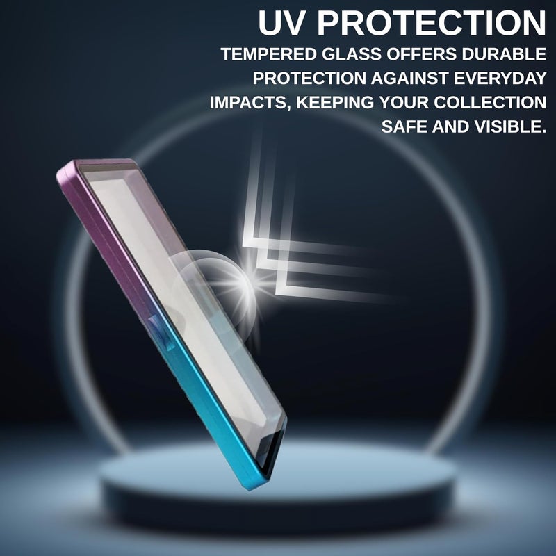 RedCap Magnetic Aluminum Graded PSA Slab Guard UV Resistant Glass 35PT Premium Protector Display Case For Standard PSA CGC Graded Sport Trading Cards - Azure Blue - Image 2